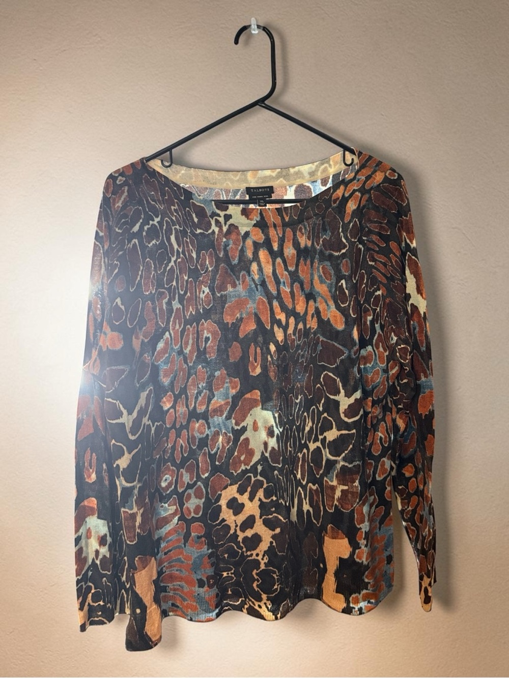 Talbots Merino Wool Multicolor Sweater Size XL